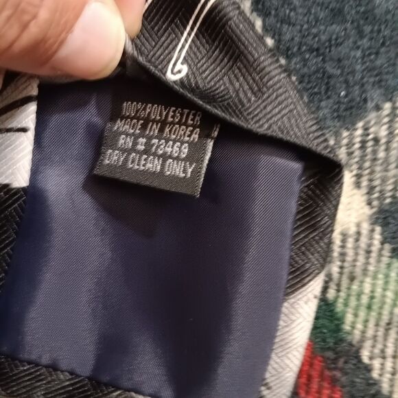 Winnie the Pooh Disney Neck Tie Eeyore and Tigger Too Novelty  Black Gray Silver - Picture 2 of 3